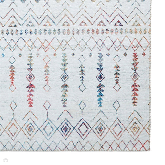 Rio K5308 Modern Abstract Distressed Lightweight Printed Polyester Flatweave Multicolour Rug-Think Rugs-Rug Love - The Most Loved Rug Store