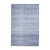 Rio K5308 Modern Abstract Distressed Printed Polyester Flatweave Grey Rug