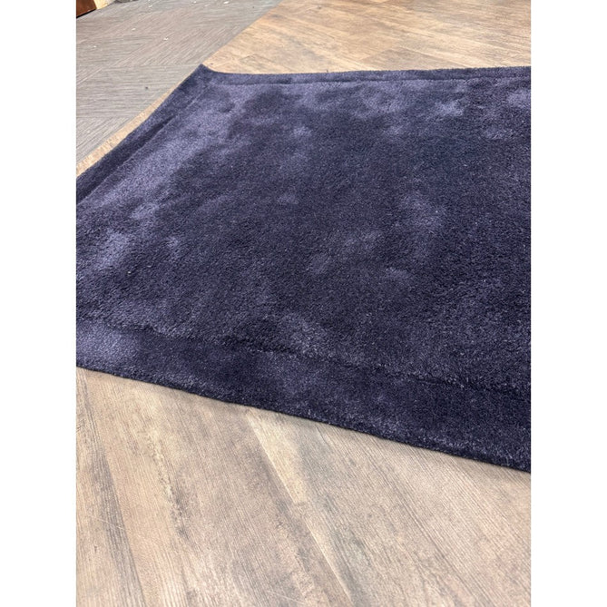 Rise Modern Plain Hi-Low Border Tonal Shimmer Hand-Carved High-Density Heavyweight Wool & Viscose Blend Navy Rug-Asiatic Carpets-Rug Love - The Most Loved Rug Store