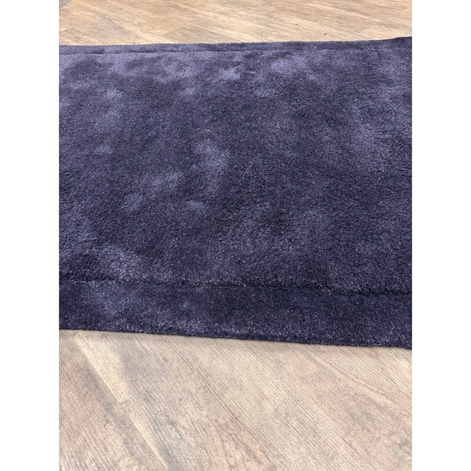 Rise Modern Plain Hi-Low Border Tonal Shimmer Hand-Carved High-Density Heavyweight Wool & Viscose Blend Navy Rug-Asiatic Carpets-Rug Love - The Most Loved Rug Store