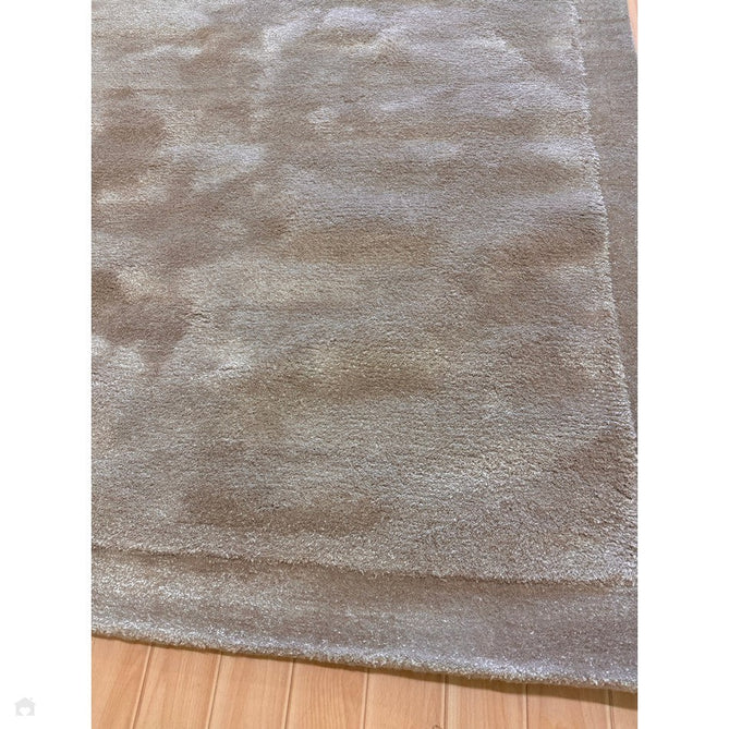 Rise Modern Plain Hi-Low Border Tonal Shimmer Hand-Carved High-Density Heavyweight Wool & Viscose Blend Sand Rug-Asiatic Carpets-Rug Love - The Most Loved Rug Store