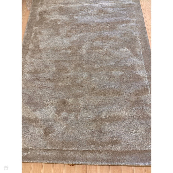 Rise Modern Plain Hi-Low Border Tonal Shimmer Hand-Carved High-Density Heavyweight Wool & Viscose Blend Sand Rug-Asiatic Carpets-Rug Love - The Most Loved Rug Store
