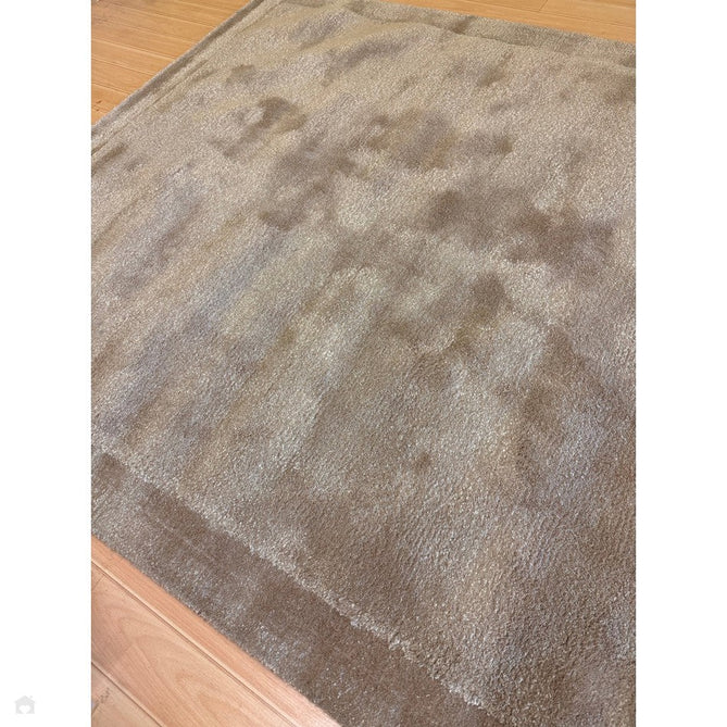 Rise Modern Plain Hi-Low Border Tonal Shimmer Hand-Carved High-Density Heavyweight Wool & Viscose Blend Sand Rug-Asiatic Carpets-Rug Love - The Most Loved Rug Store