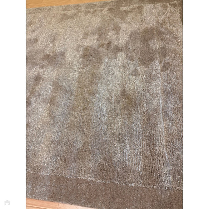 Rise Modern Plain Hi-Low Border Tonal Shimmer Hand-Carved High-Density Heavyweight Wool & Viscose Blend Sand Rug-Asiatic Carpets-Rug Love - The Most Loved Rug Store