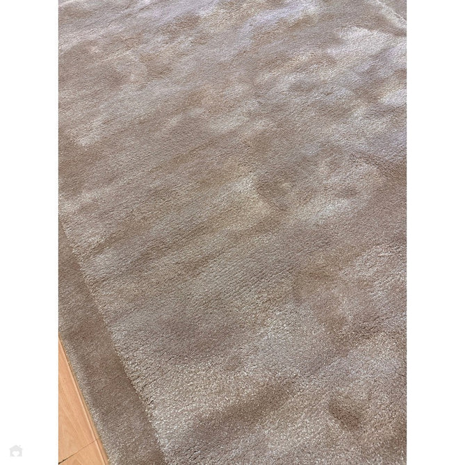 Rise Modern Plain Hi-Low Border Tonal Shimmer Hand-Carved High-Density Heavyweight Wool & Viscose Blend Sand Rug-Asiatic Carpets-Rug Love - The Most Loved Rug Store