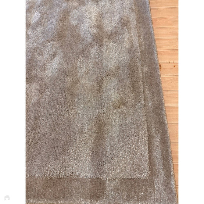 Rise Modern Plain Hi-Low Border Tonal Shimmer Hand-Carved High-Density Heavyweight Wool & Viscose Blend Sand Rug-Asiatic Carpets-Rug Love - The Most Loved Rug Store