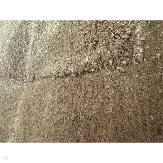 Rise Modern Plain Hi-Low Border Tonal Shimmer Hand-Carved High-Density Heavyweight Wool & Viscose Blend Sand Rug-Asiatic Carpets-Rug Love - The Most Loved Rug Store
