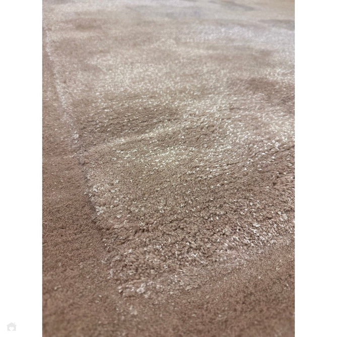 Rise Modern Plain Hi-Low Border Tonal Shimmer Hand-Carved High-Density Heavyweight Wool & Viscose Blend Sand Rug-Asiatic Carpets-Rug Love - The Most Loved Rug Store