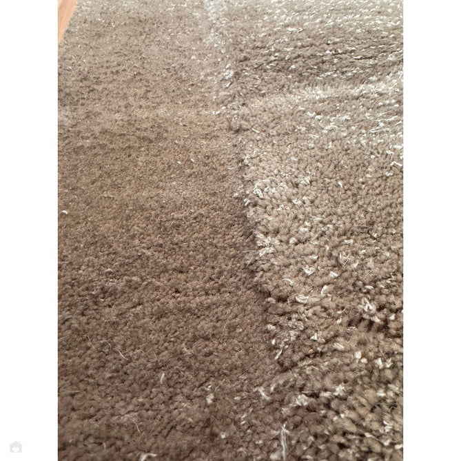 Rise Modern Plain Hi-Low Border Tonal Shimmer Hand-Carved High-Density Heavyweight Wool & Viscose Blend Sand Rug-Asiatic Carpets-Rug Love - The Most Loved Rug Store