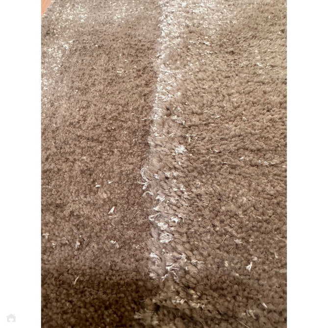 Rise Modern Plain Hi-Low Border Tonal Shimmer Hand-Carved High-Density Heavyweight Wool & Viscose Blend Sand Rug-Asiatic Carpets-Rug Love - The Most Loved Rug Store