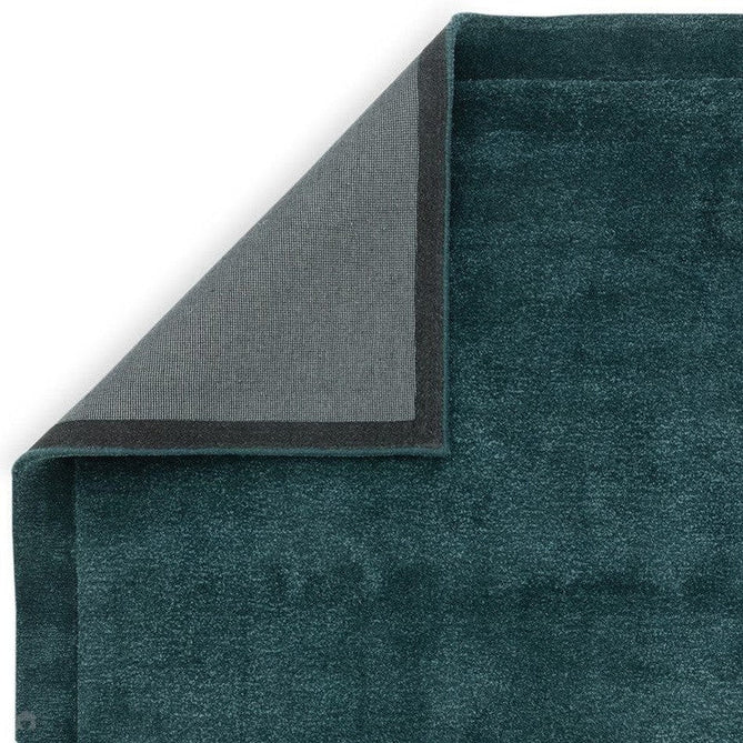 Rise Modern Plain Hi-Low Border Tonal Shimmer Hand-Carved High-Density Heavyweight Wool & Viscose Blend Teal Rug-Asiatic Carpets-Rug Love - The Most Loved Rug Store