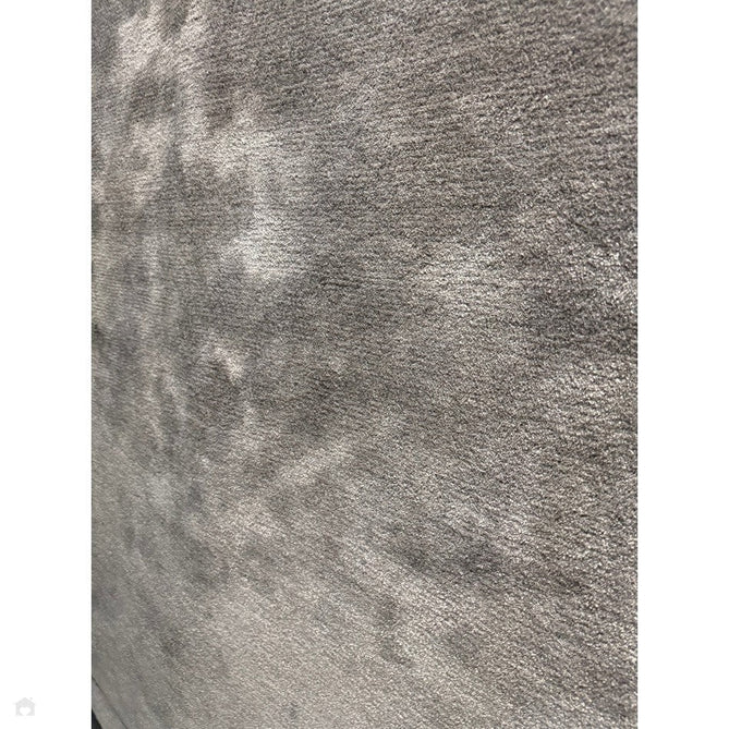 Rise Modern Plain Shimmer Hand-Carved High-Density Heavyweight Hi-Low Border Wool&Viscose Charcoal Grey Rug-Asiatic Carpets-Rug Love - The Most Loved Rug Store