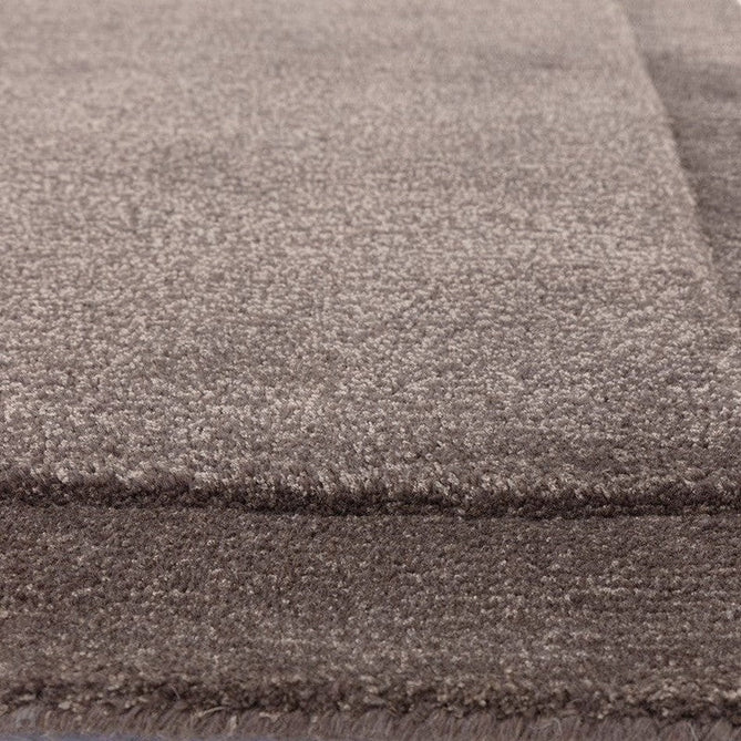Rise Modern Plain Shimmer Hand-Carved High-Density Heavyweight Hi-Low Border Wool&Viscose Charcoal Grey Rug-Asiatic Carpets-Rug Love - The Most Loved Rug Store
