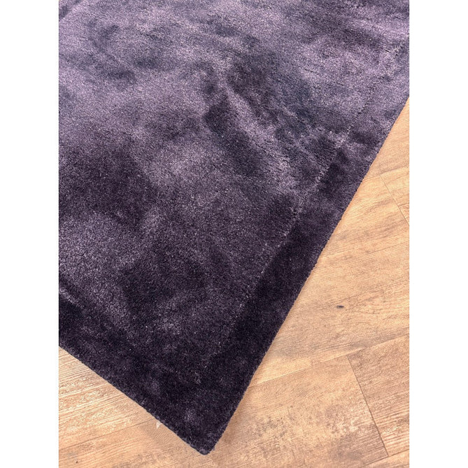 Rise Modern Plain Shimmer Hand-Carved High-Density Heavyweight Hi-Low Border Wool&Viscose Navy Rug-Asiatic Carpets-Rug Love - The Most Loved Rug Store