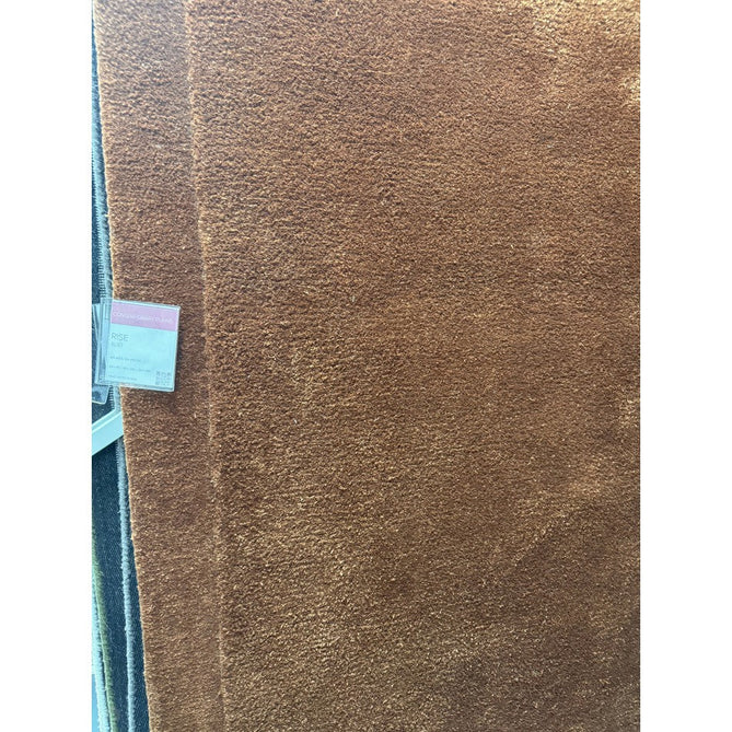 Rise Modern Plain Shimmer Hand-Carved High-Density Heavyweight Hi-Low Border Wool&Viscose Rust Rug-Asiatic Carpets-Rug Love - The Most Loved Rug Store