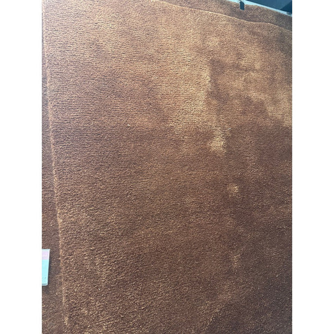 Rise Modern Plain Shimmer Hand-Carved High-Density Heavyweight Hi-Low Border Wool&Viscose Rust Rug-Asiatic Carpets-Rug Love - The Most Loved Rug Store