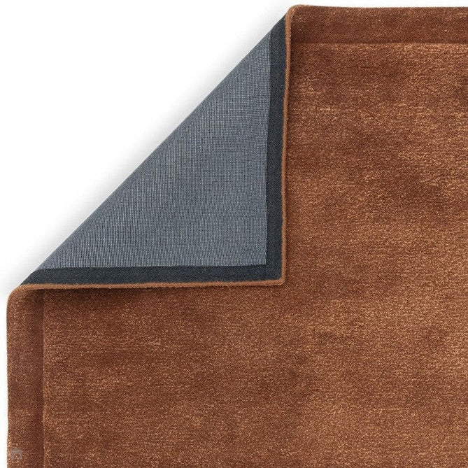 Rise Modern Plain Shimmer Hand-Carved High-Density Heavyweight Hi-Low Border Wool&Viscose Rust Rug-Asiatic Carpets-Rug Love - The Most Loved Rug Store