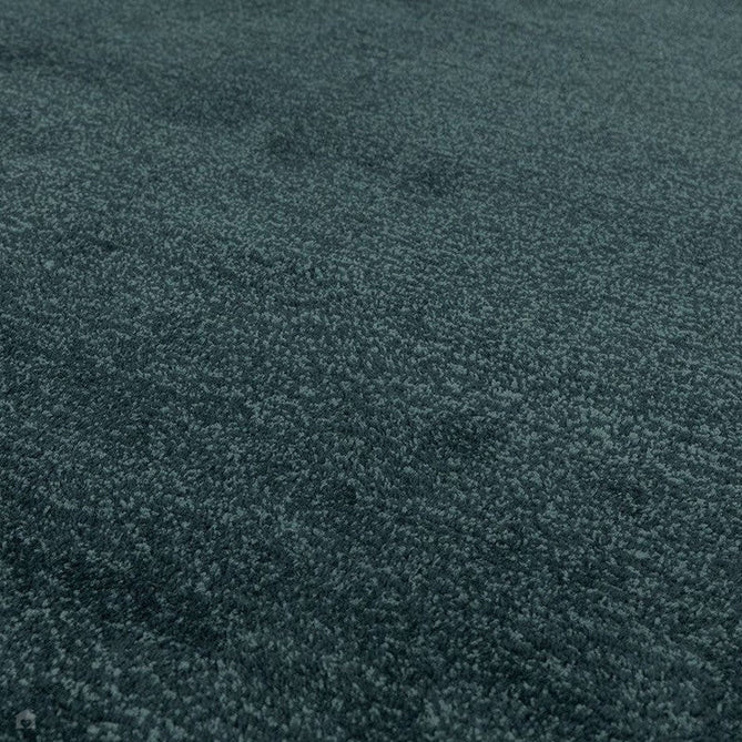 Rise Modern Plain Shimmer Hand-Carved High-Density Heavyweight Hi-Low Border Wool&Viscose Teal Rug-Asiatic Carpets-Rug Love - The Most Loved Rug Store
