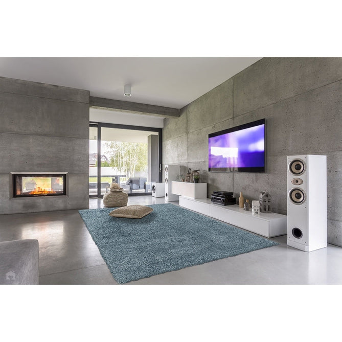 Ritchie Plush Soft Chunky Yarn Plain Polypropylene Shaggy Duck Egg Rug 160x230 cm-Shop Returns-Rug Love - The Most Loved Rug Store