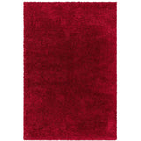 Ritchie Plush Soft Chunky Yarn Plain Polypropylene Shaggy Red Rug