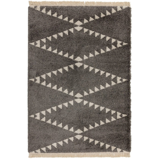 Rocco RC04 Modern Moroccan Berber Soft Plush Boho Shaggy Charcoal Grey Rug-Asiatic Carpets-Rug Love - The Most Loved Rug Store