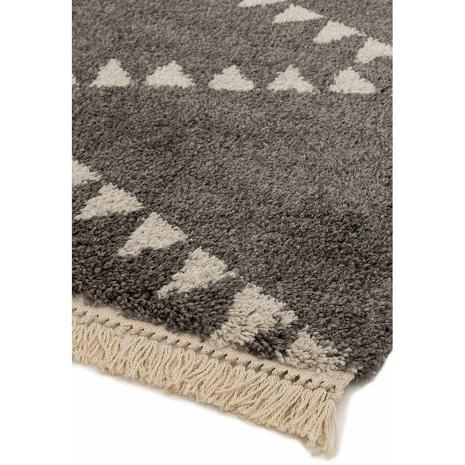 Rocco RC04 Modern Moroccan Berber Soft Plush Boho Shaggy Charcoal Grey Rug-Asiatic Carpets-Rug Love - The Most Loved Rug Store