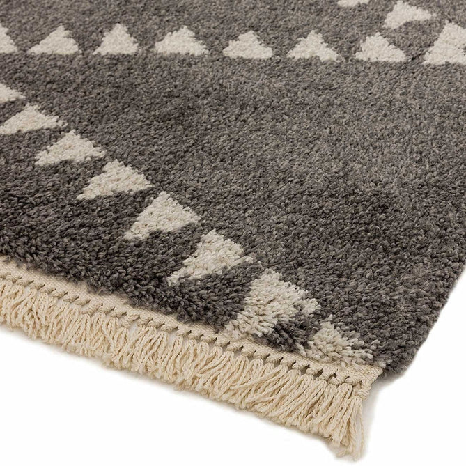 Rocco RC04 Modern Moroccan Berber Soft Plush Boho Shaggy Charcoal Grey Rug-Asiatic Carpets-Rug Love - The Most Loved Rug Store