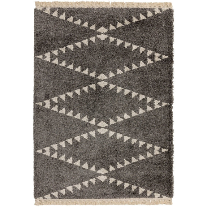 Rocco RC04 Modern Moroccan Berber Soft Plush Boho Shaggy Charcoal Grey Rug-Asiatic Carpets-Rug Love - The Most Loved Rug Store