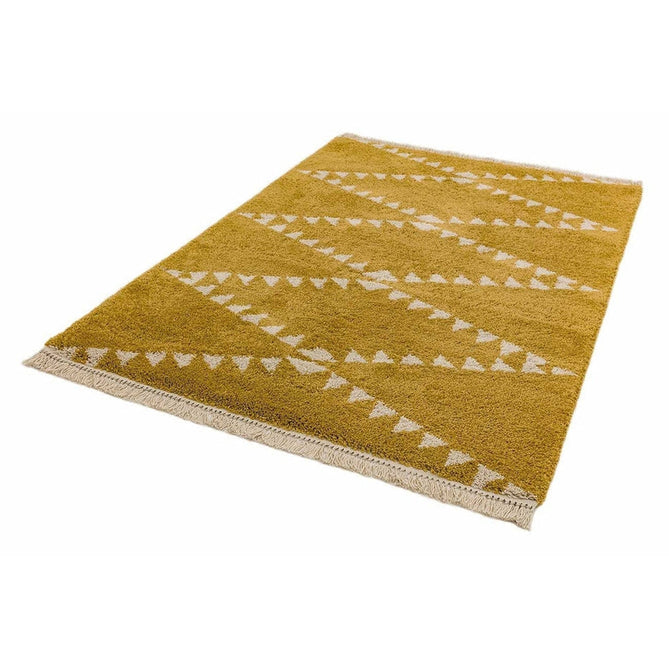 Rocco RC05 Modern Moroccan Berber Soft Plush Boho Shaggy Mustard Yellow Rug-Asiatic Carpets-Rug Love - The Most Loved Rug Store