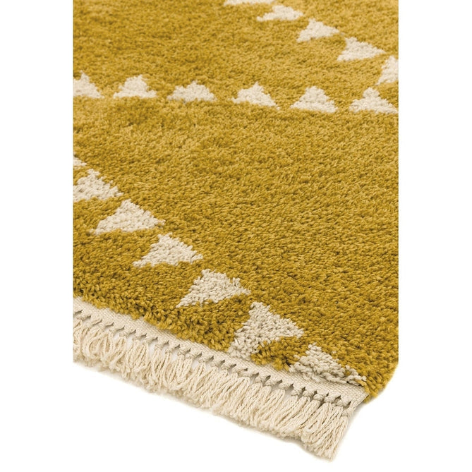 Rocco RC05 Modern Moroccan Berber Soft Plush Boho Shaggy Mustard Yellow Rug-Asiatic Carpets-Rug Love - The Most Loved Rug Store