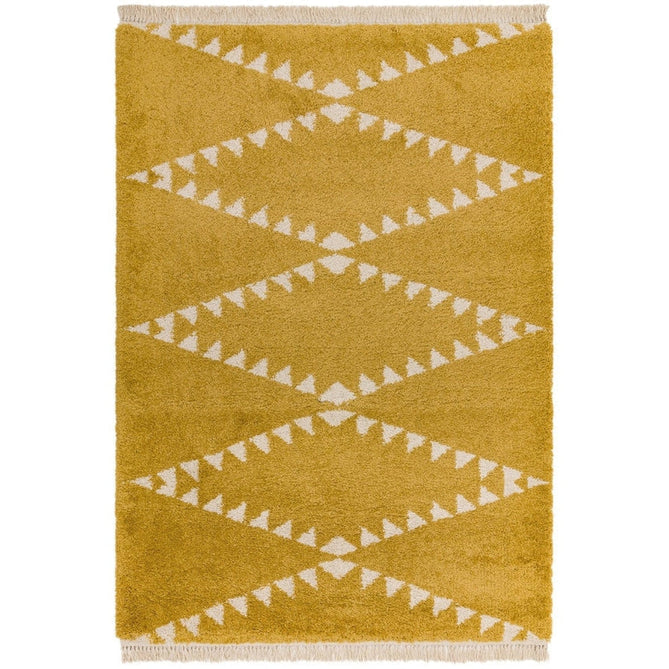Rocco RC05 Modern Moroccan Berber Soft Plush Boho Shaggy Mustard Yellow Rug-Asiatic Carpets-Rug Love - The Most Loved Rug Store