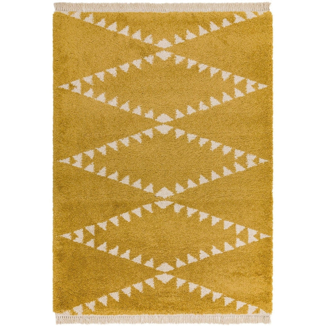 Rocco RC05 Modern Moroccan Berber Soft Plush Boho Shaggy Mustard Yellow Rug-Asiatic Carpets-Rug Love - The Most Loved Rug Store