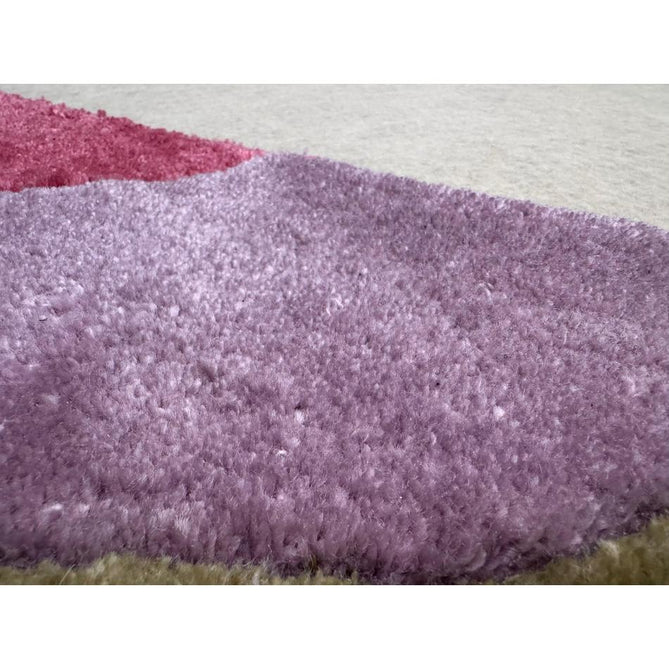 Romy 01 Retro Modern Abstract Hand-Woven Soft Wool-Feel Eco Fibre Rainbow Pink/Multicolour Rug-Asiatic Carpets-Rug Love - The Most Loved Rug Store