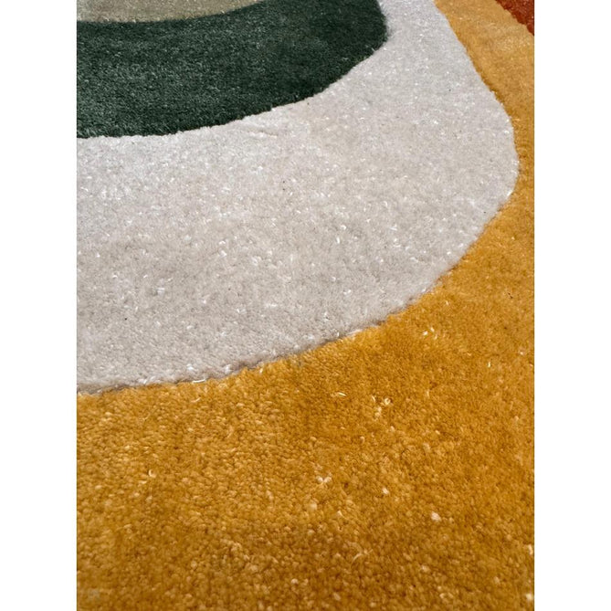 Romy 01 Retro Modern Symmetrical Arches Hand-Woven Soft Wool-Feel Eco Fibre Rainbow Pink/Multicolour Rug-Asiatic Carpets-Rug Love - The Most Loved Rug Store