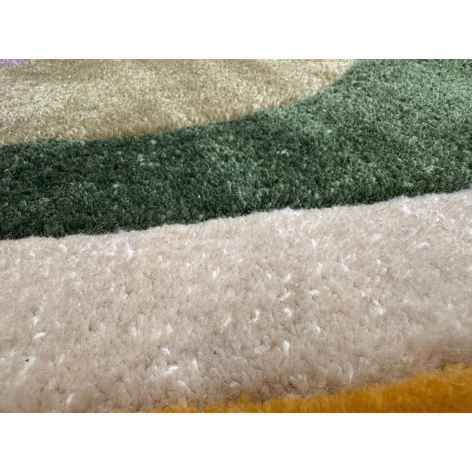 Romy 01 Retro Modern Symmetrical Arches Hand-Woven Soft Wool-Feel Eco Fibre Rainbow Pink/Multicolour Rug-Asiatic Carpets-Rug Love - The Most Loved Rug Store