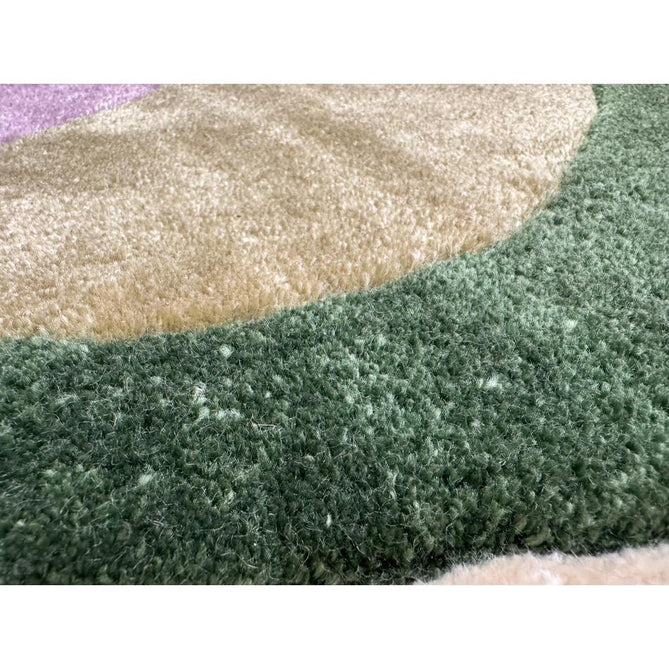 Romy 01 Retro Modern Symmetrical Arches Hand-Woven Soft Wool-Feel Eco Fibre Rainbow Pink/Multicolour Rug-Asiatic Carpets-Rug Love - The Most Loved Rug Store