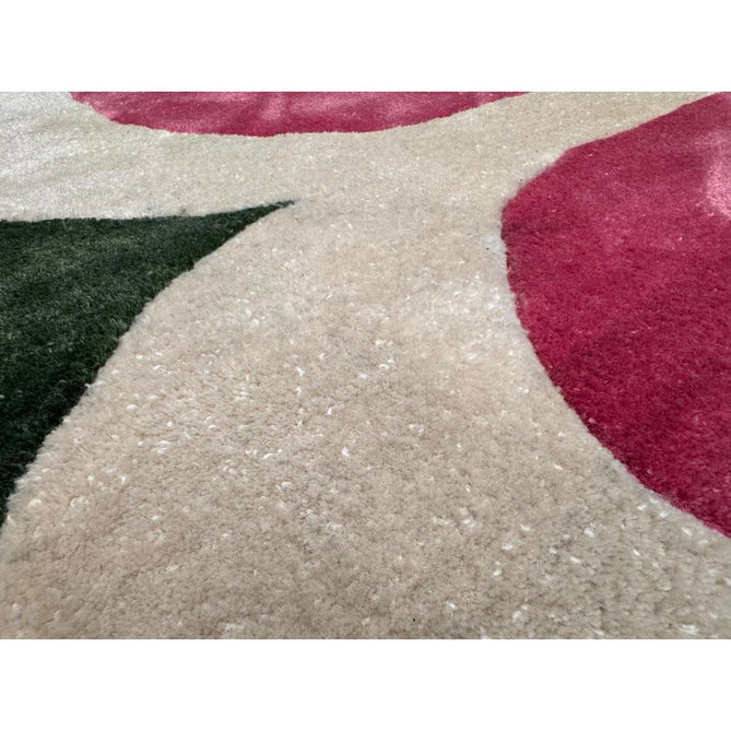 Romy 01 Retro Modern Symmetrical Arches Hand-Woven Soft Wool-Feel Eco Fibre Rainbow Pink/Multicolour Rug-Asiatic Carpets-Rug Love - The Most Loved Rug Store