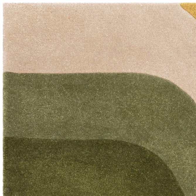 Romy 02 Retro Modern Abstract Hand-Woven Soft Wool-Feel Eco Fibre Rainbow Green/Multicolour Rug-Asiatic Carpets-Rug Love - The Most Loved Rug Store