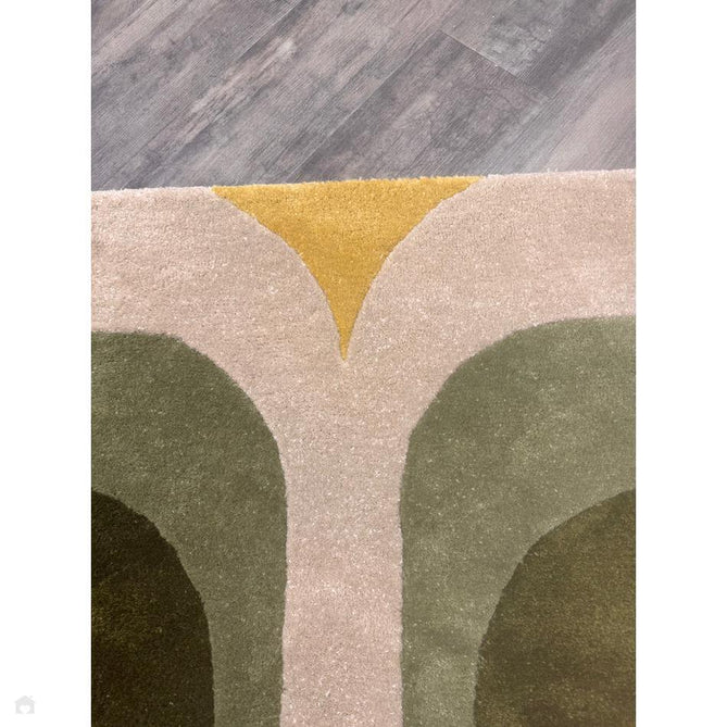 Romy 02 Retro Modern Symmetrical Arches Hand-Woven Soft Wool-Feel Eco Fibre Rainbow Green/Multicolour Rug-Asiatic Carpets-Rug Love - The Most Loved Rug Store