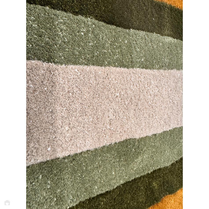 Romy 02 Retro Modern Symmetrical Arches Hand-Woven Soft Wool-Feel Eco Fibre Rainbow Green/Multicolour Rug-Asiatic Carpets-Rug Love - The Most Loved Rug Store