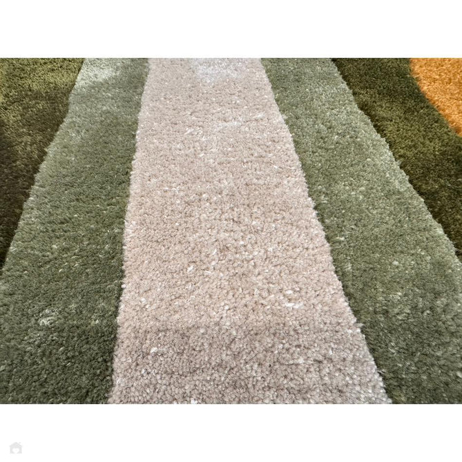 Romy 02 Retro Modern Symmetrical Arches Hand-Woven Soft Wool-Feel Eco Fibre Rainbow Green/Multicolour Rug-Asiatic Carpets-Rug Love - The Most Loved Rug Store