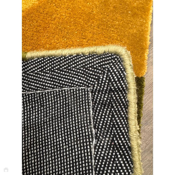 Romy 02 Retro Modern Symmetrical Arches Hand-Woven Soft Wool-Feel Eco Fibre Rainbow Green/Multicolour Rug-Asiatic Carpets-Rug Love - The Most Loved Rug Store