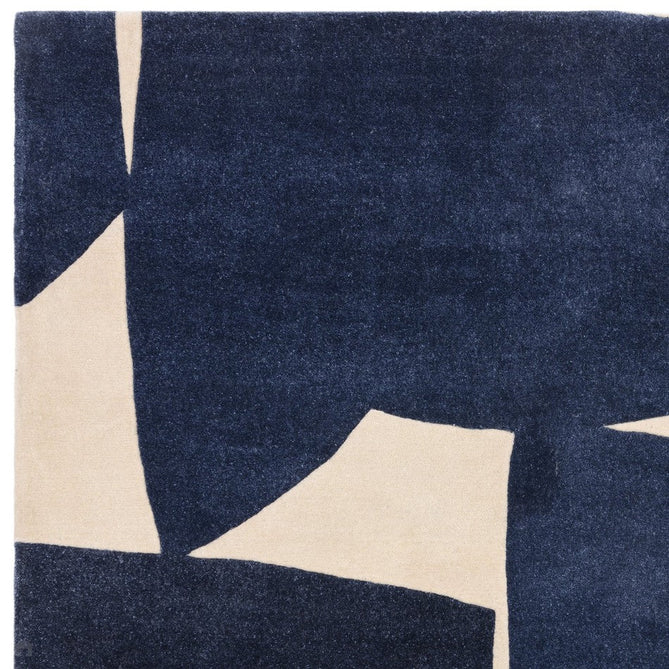 Romy 03 Kite Modern Irregular Geometric Shapes Hand-Woven Soft Wool-Feel Eco Fibre Blue/Cream Rug-Asiatic Carpets-Rug Love - The Most Loved Rug Store
