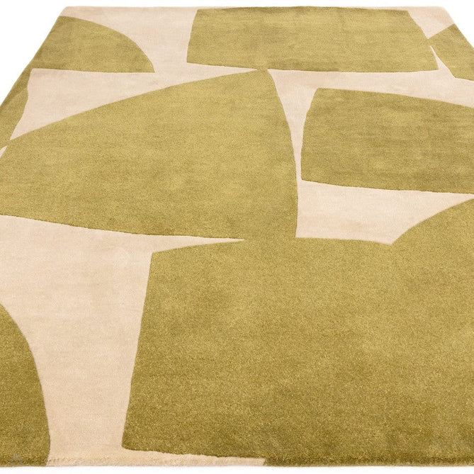 Romy 04 Kite Modern Irregular Geometric Shapes Hand-Woven Soft Wool-Feel Eco Fibre Sage Green/Cream Rug-Asiatic Carpets-Rug Love - The Most Loved Rug Store