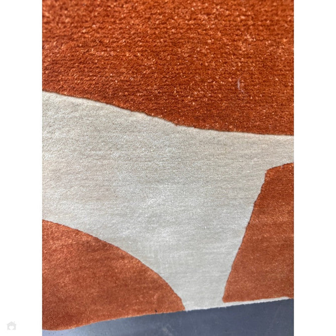 Romy 05 Kite Modern Irregular Geometric Shapes Hand-Woven Soft Wool-Feel Eco Fibre Rust Orange/Cream Rug-Asiatic Carpets-Rug Love - The Most Loved Rug Store
