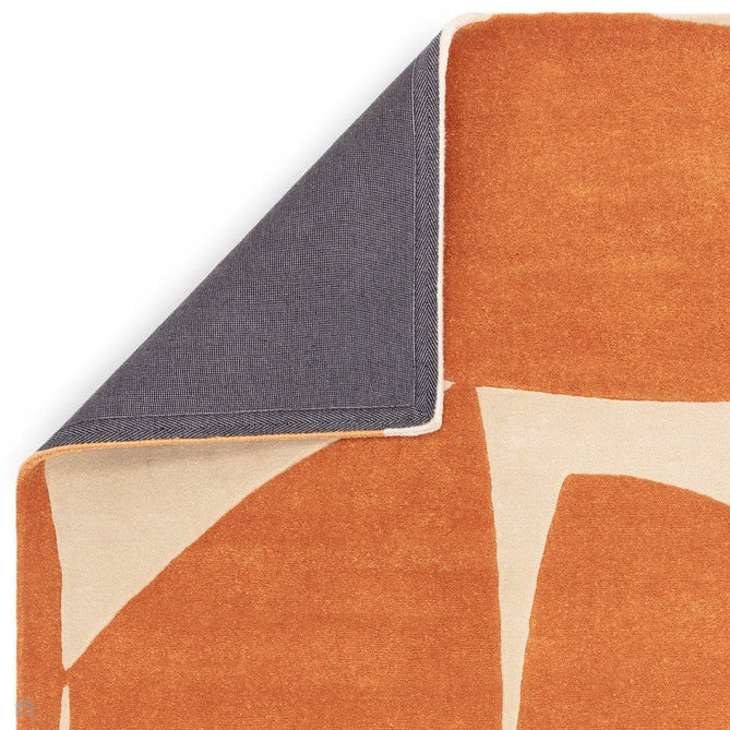 Romy 05 Kite Modern Irregular Geometric Shapes Hand-Woven Soft Wool-Feel Eco Fibre Rust Orange/Cream Rug-Asiatic Carpets-Rug Love - The Most Loved Rug Store