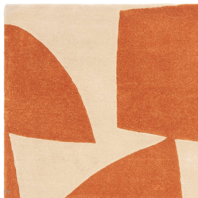 Romy 05 Kite Modern Irregular Geometric Shapes Hand-Woven Soft Wool-Feel Eco Fibre Rust Orange/Cream Rug-Asiatic Carpets-Rug Love - The Most Loved Rug Store