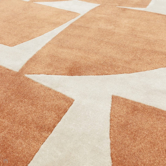 Romy 05 Kite Modern Irregular Geometric Shapes Hand-Woven Soft Wool-Feel Eco Fibre Rust Orange/Cream Rug-Asiatic Carpets-Rug Love - The Most Loved Rug Store