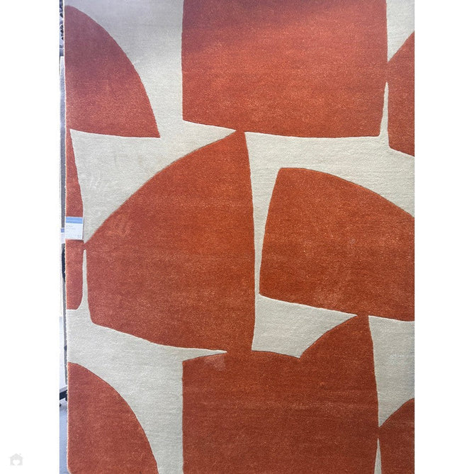 Romy 05 Kite Modern Irregular Geometric Shapes Hand-Woven Soft Wool-Feel Eco Fibre Rust Orange/Cream Rug-Asiatic Carpets-Rug Love - The Most Loved Rug Store