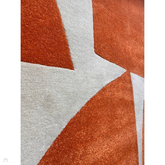 Romy 05 Kite Modern Irregular Geometric Shapes Hand-Woven Soft Wool-Feel Eco Fibre Rust Orange/Cream Rug-Asiatic Carpets-Rug Love - The Most Loved Rug Store